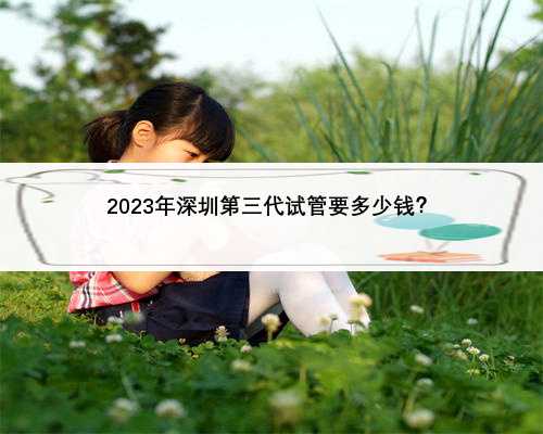 2023年深圳第三代试管要多少钱？